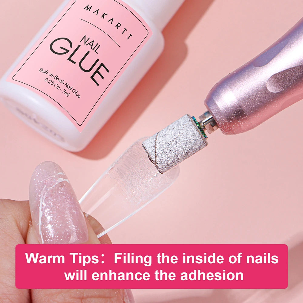 Nail Gel Glue for Press on Nails Soft Acrylic Gel Nail Tips Fake Nails,Super Strong Glue Easy to Control No Lamp Needed