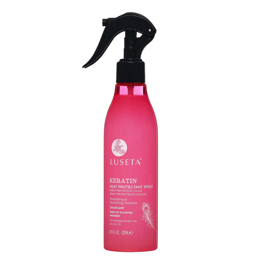 Luseta Keratin Heat Protectant Spray for Dry & Damaged Hair, 8.5 Oz | Thermal Protection, Repairs & Strengthens, Frizz Control, Split End Care, Smoothing Treatment, Lightweight Formula