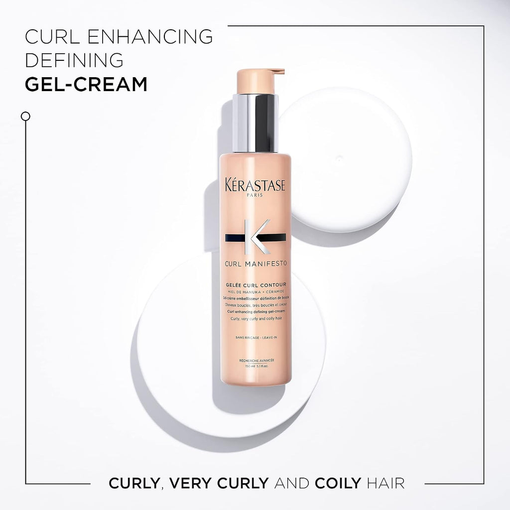 Kerastase Curl Manifesto Gelee Curl Contour Hair Serum | Enhances Curl Definition without Crunch | Anti-Frizz | with Shea Butter | for All Wavy, Curly, Very Curly & Coily Hair