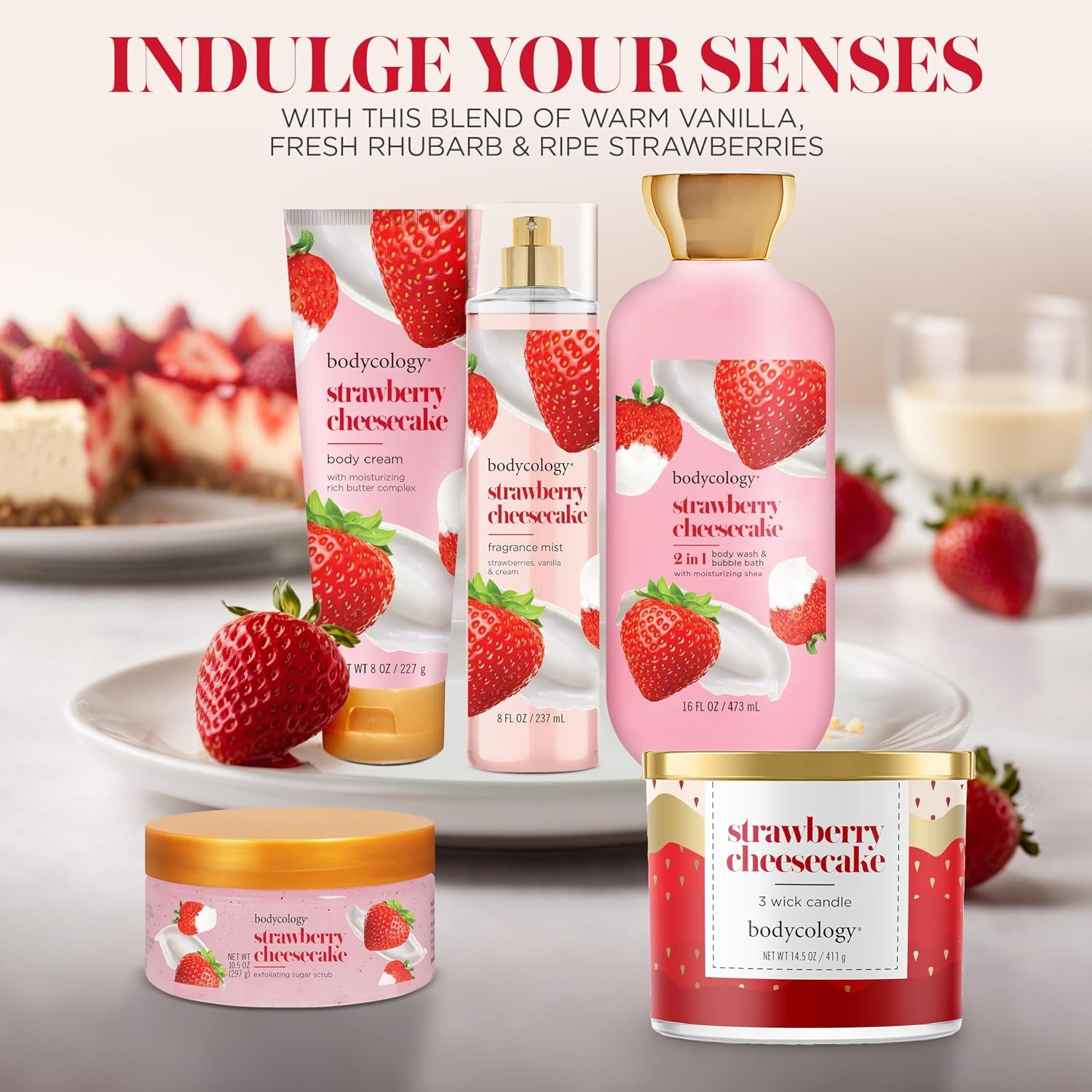 Long-Lasting Fragrance Body Mist, Strawberry Cheesecake, 8 Fl Oz (Pack of 2)