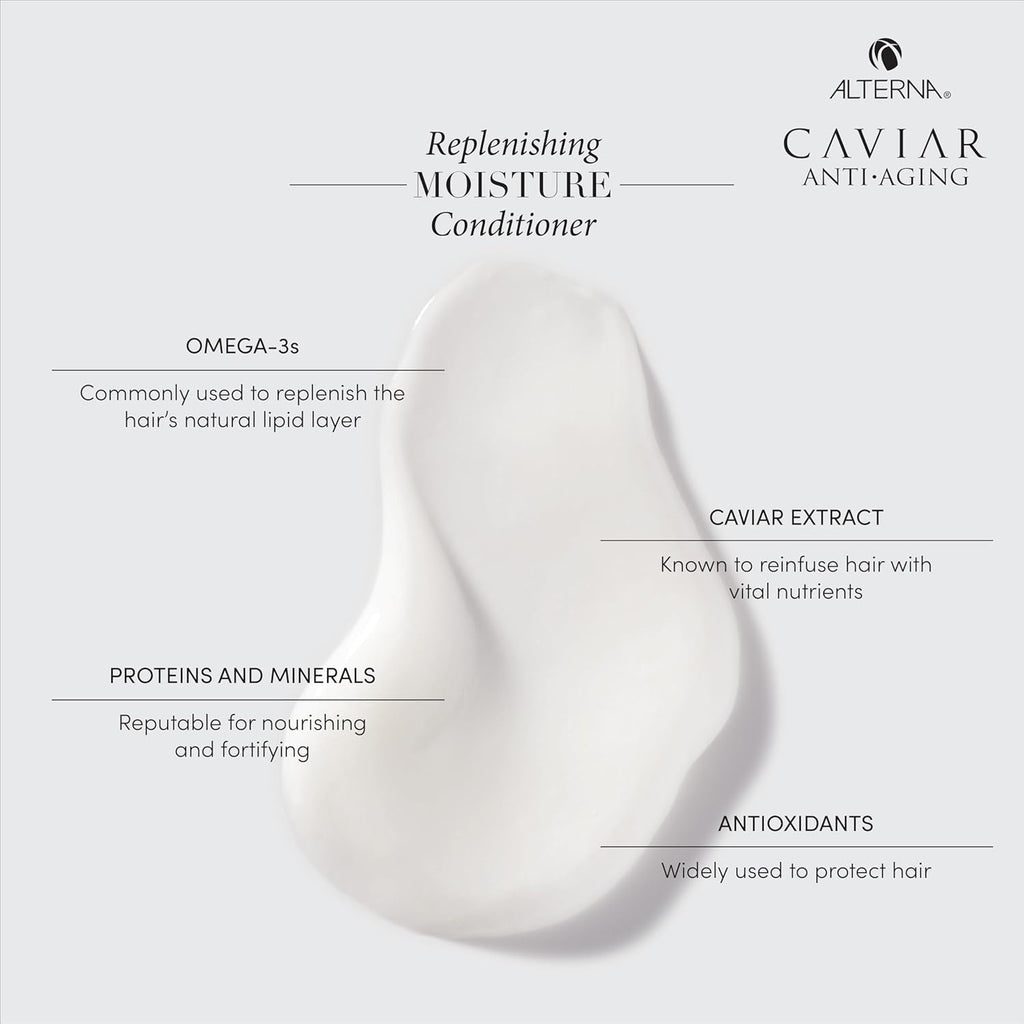 Alterna CAVIAR Anti-Aging Replenishing Moisture Conditioner | for Dry, Brittle Hair | Protects, Restores & Hydrates | Sulfate Free