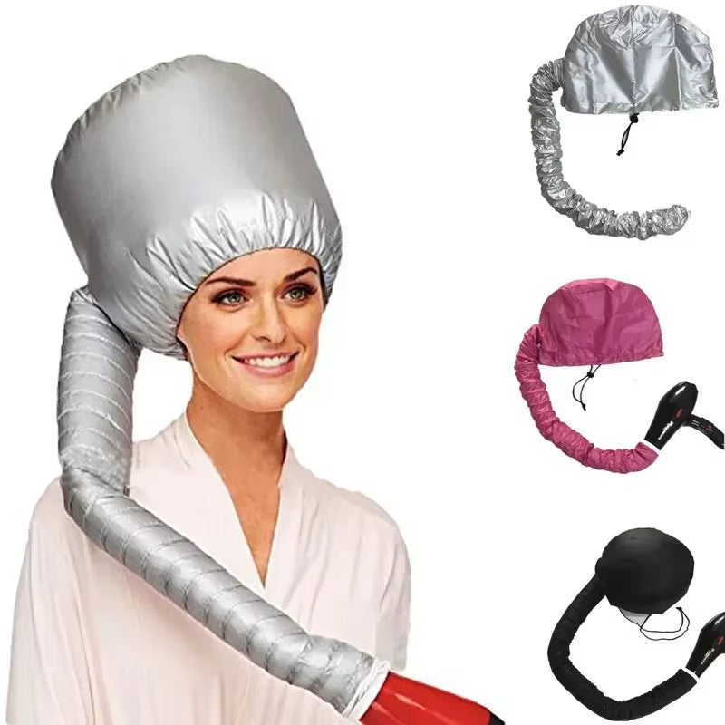 2Pcshair Bonnet Portable Dryer Cap Steamer Quick Dry Baked Oil Care Diffuser Drying Hairdressing Tools Hair Cap Shower Cap Women