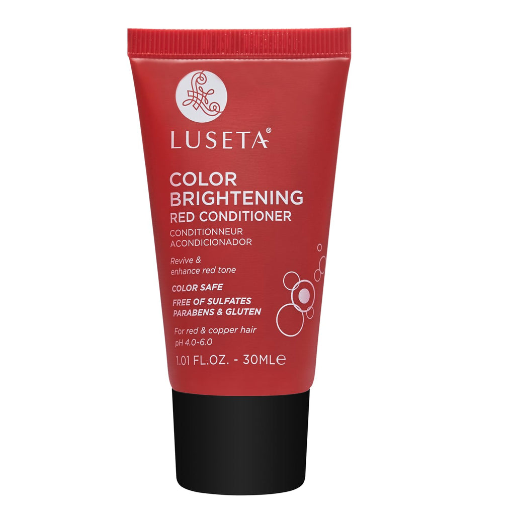 Luseta Color Brightening Red Shampoo and Conditioner Set, Color Depositing for Copper and Color-Treated Hair, Sulfate and Paraben-Free, 2 X 1.01Oz