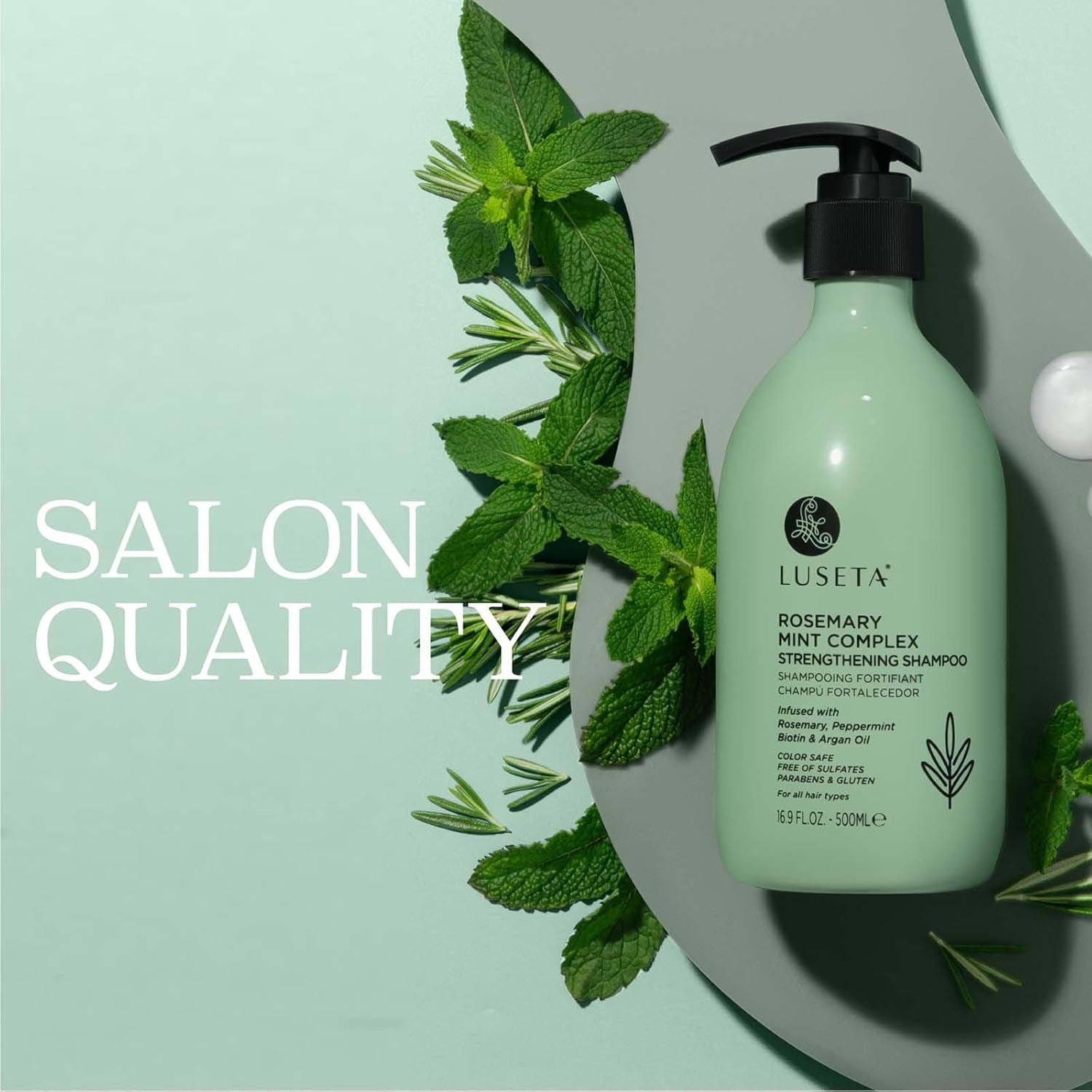 Rosemary Mint Strengthening Shampoo for All Hair Types 16.9 Oz | Refreshing Care, Frizz Control, Lightweight Moisture, Smooth Finish, Easy Detangling, Sulfate Free