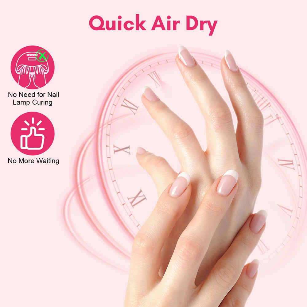 Nail Gel Glue for Press on Nails Soft Acrylic Gel Nail Tips Fake Nails,Super Strong Glue Easy to Control No Lamp Needed
