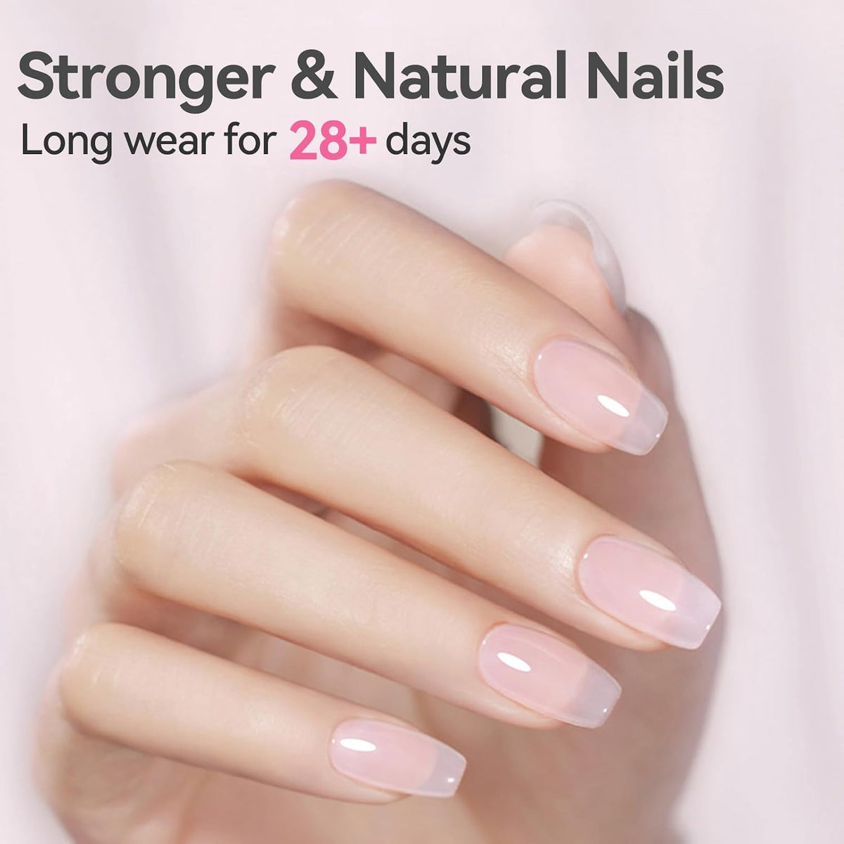 Builder Gel for Nails,8-In-1 Sheer Pink Builder Nail Gel