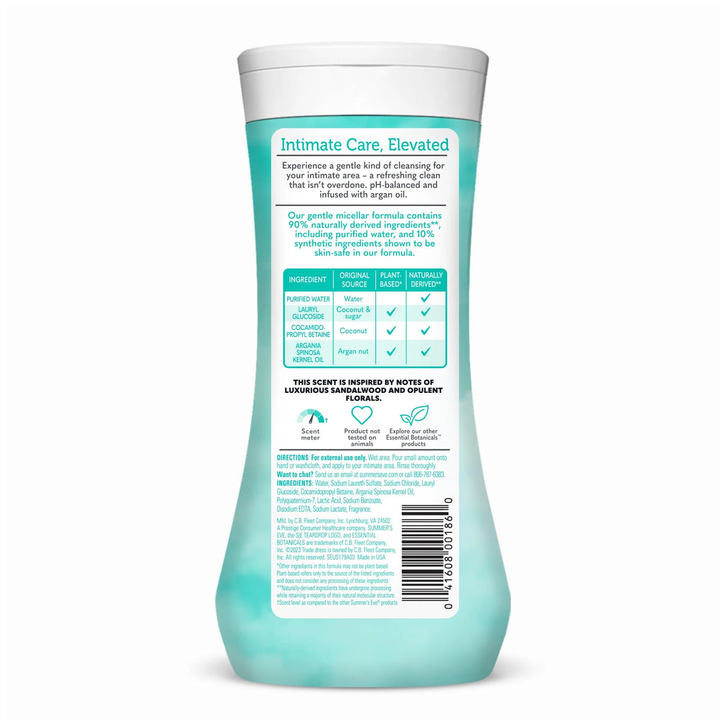 (2 Pack) Summer’S Eve Essential Botanicals with Argan Oil Feminine Wash, 12 Fl Oz