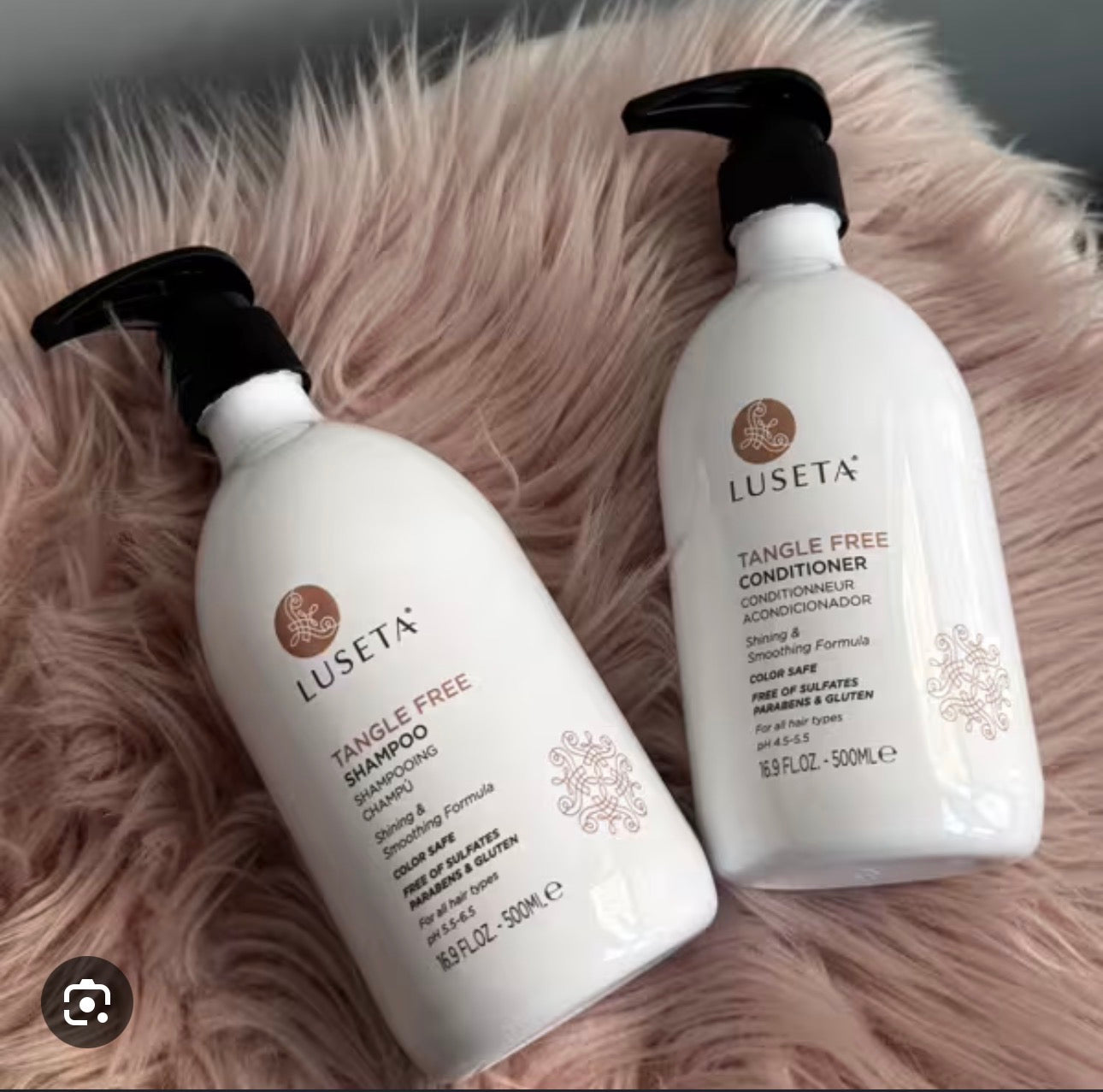 Luseta Marula Oil Shampoo and Conditioner Set for Dry Damaged Hair – Moisturizing Set for Frizz Control, Split End Repair, Smooth Shiny Hair for All Hair Types Men Women 2 X 16 Fl Oz