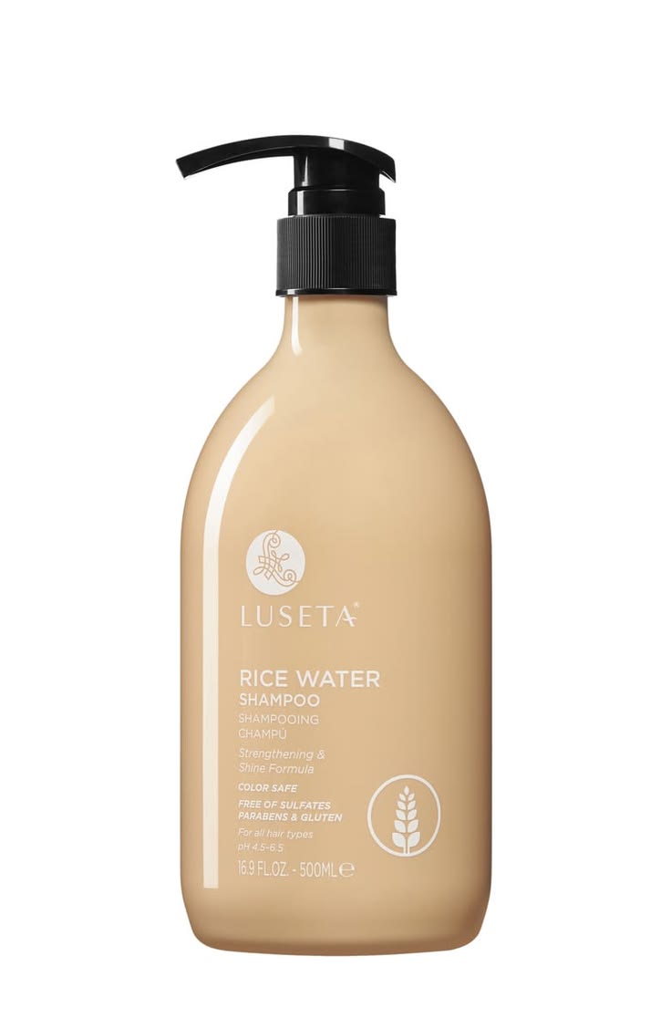 Luseta Rice Water Shampoo and Conditioner Set Strengthening & Nourishing Revitalizes Shine for All Hair Types Hydrating & Frizz Control for Women and Men 1.01Oz*2