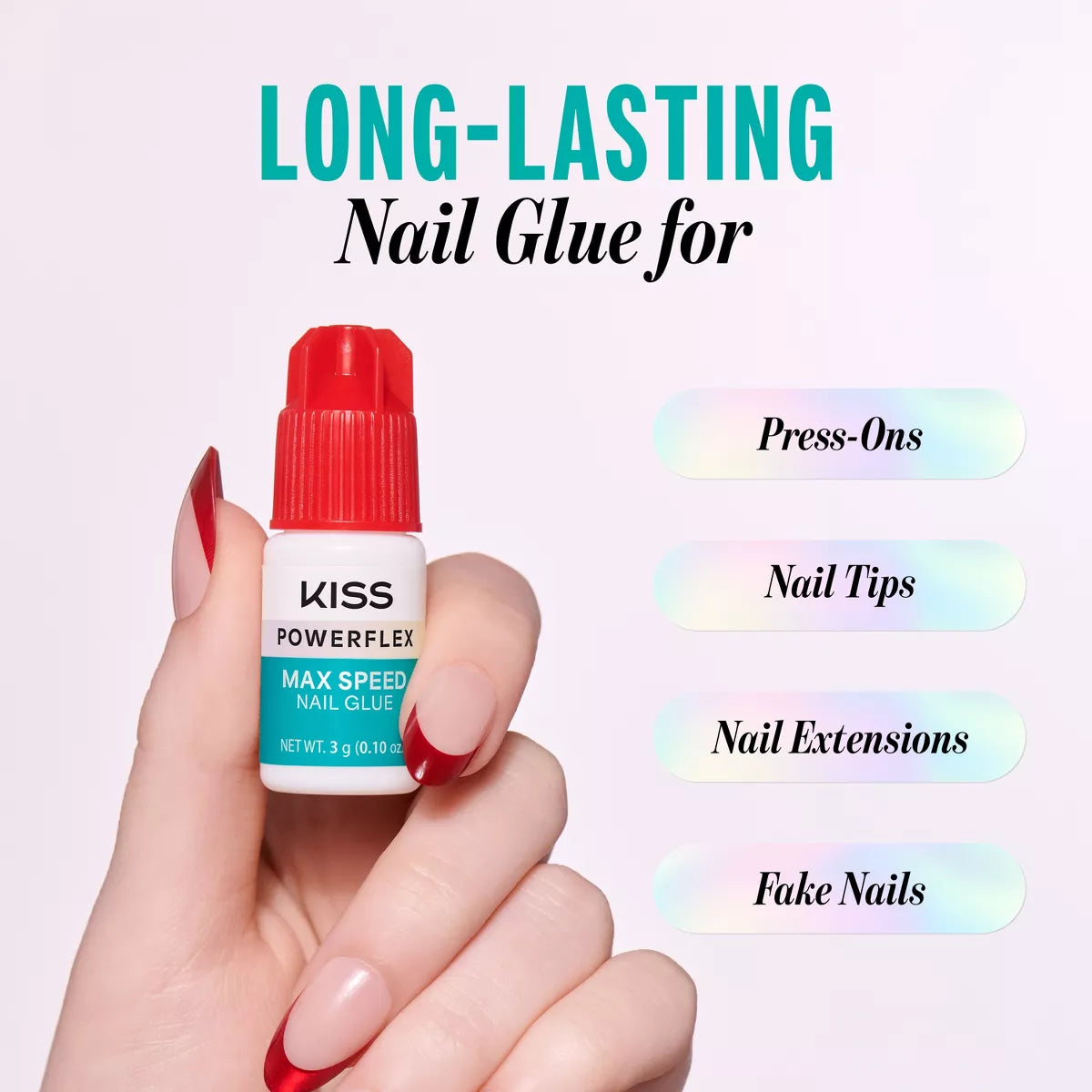 Kiss Powerflex Maximum Speed Superior Strength Press on Nail Glue - 0.10Oz