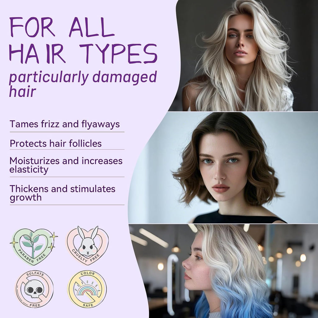Biotin Conditioner for Thinning Hair - Collagen &Argan Oil Infused Volumizing Treatment, Adds Fullness, Strengthens Weak Hair, Sulfate-Free 16.9Oz
