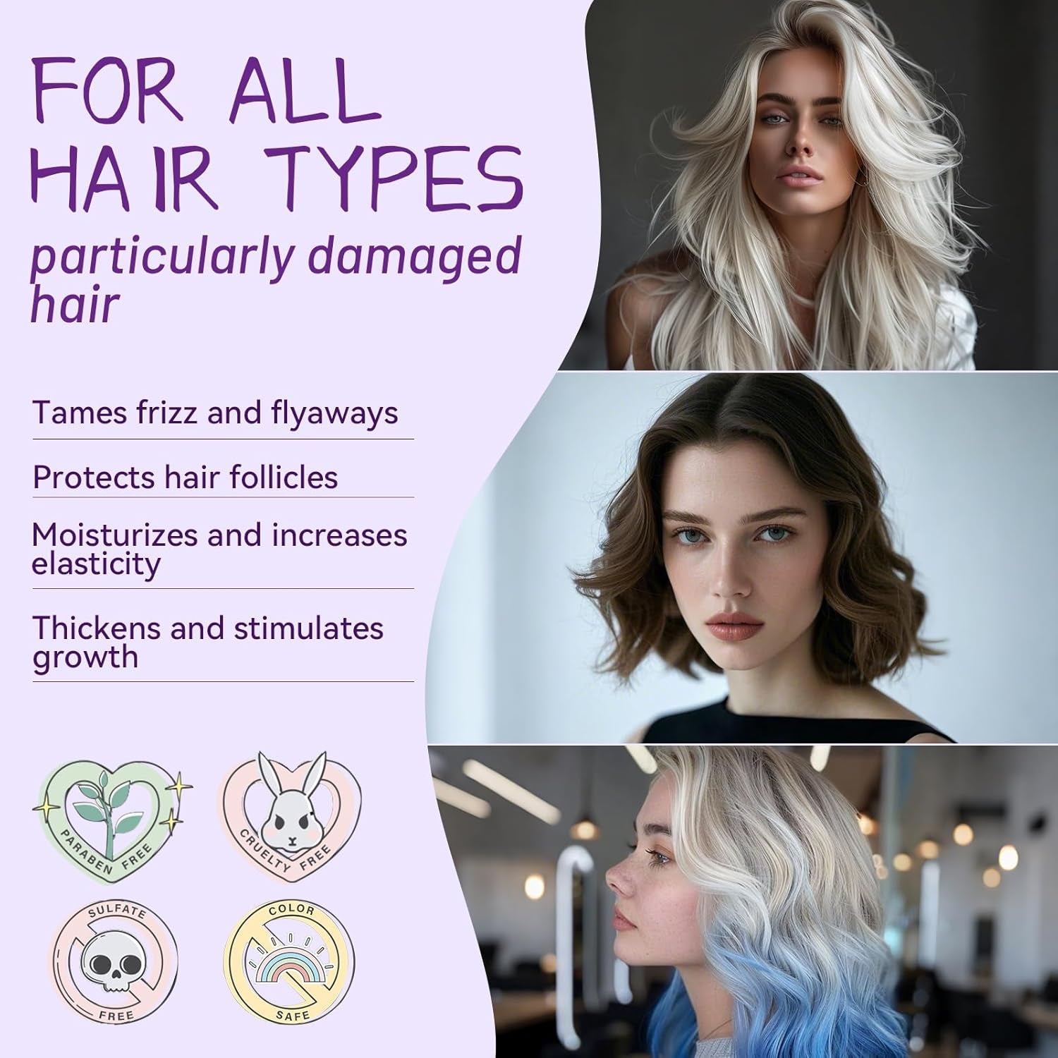 Biotin Conditioner for Thinning Hair - Collagen &Argan Oil Infused Volumizing Treatment, Adds Fullness, Strengthens Weak Hair, Sulfate-Free 16.9Oz