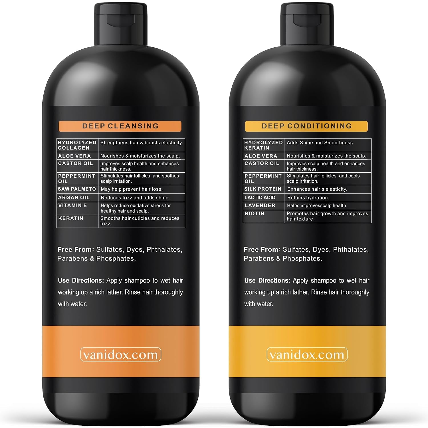 Tea Tree Oil Shampoo and Conditioner Set with Biotin, DHT Blockers, Itchy Scalp Relief, Supports Thicker-Looking Hair, Cleanses Dandruff & Buildup, for Men & Women, Made in USA, 16 Fl Oz Each