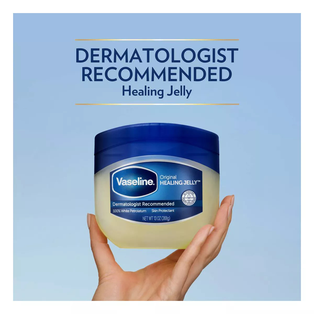 Vaseline Original Petroleum Jelly - 13Oz: Moisturizing, Soothing, Hypoallergenic, for Dry Skin