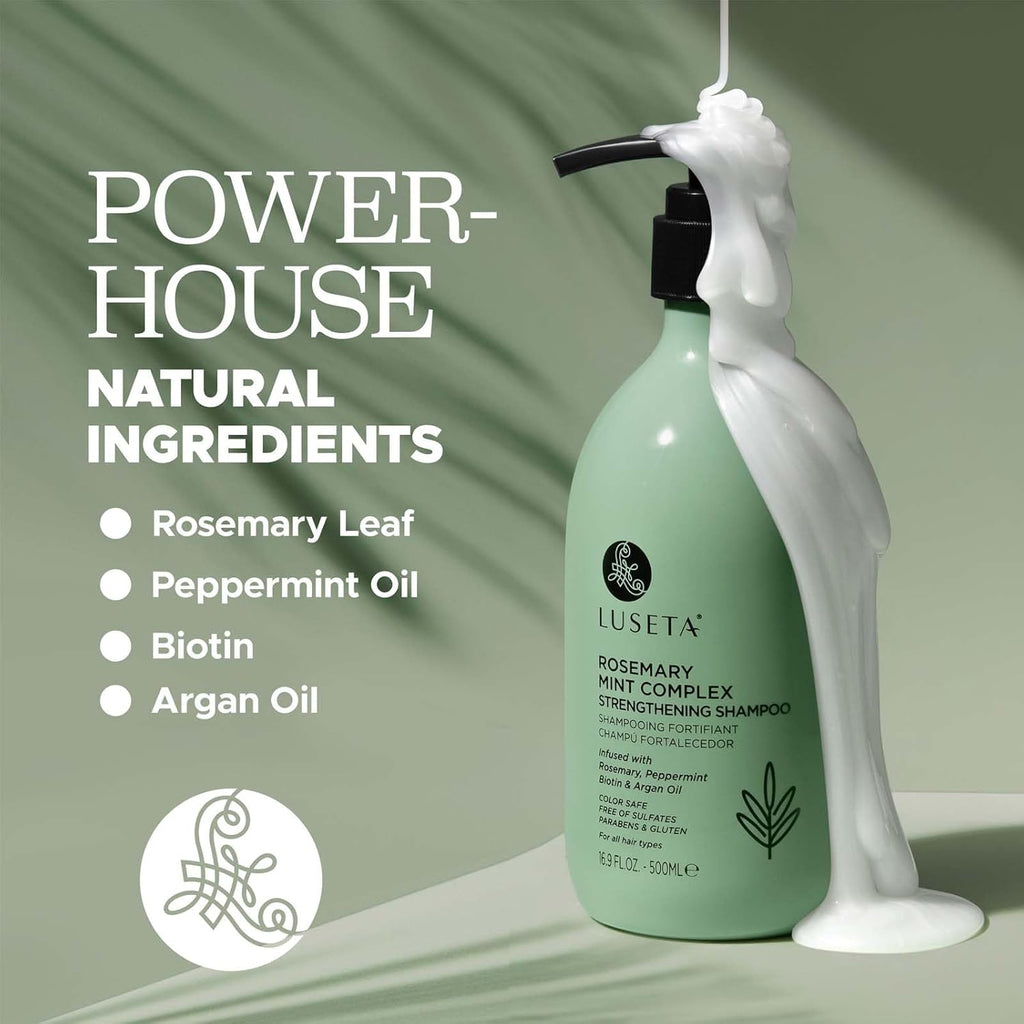 Rosemary Mint Strengthening Shampoo for All Hair Types 16.9 Oz | Refreshing Care, Frizz Control, Lightweight Moisture, Smooth Finish, Easy Detangling, Sulfate Free