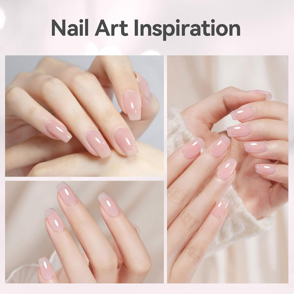 Builder Gel for Nails,8-In-1 Sheer Pink Builder Nail Gel