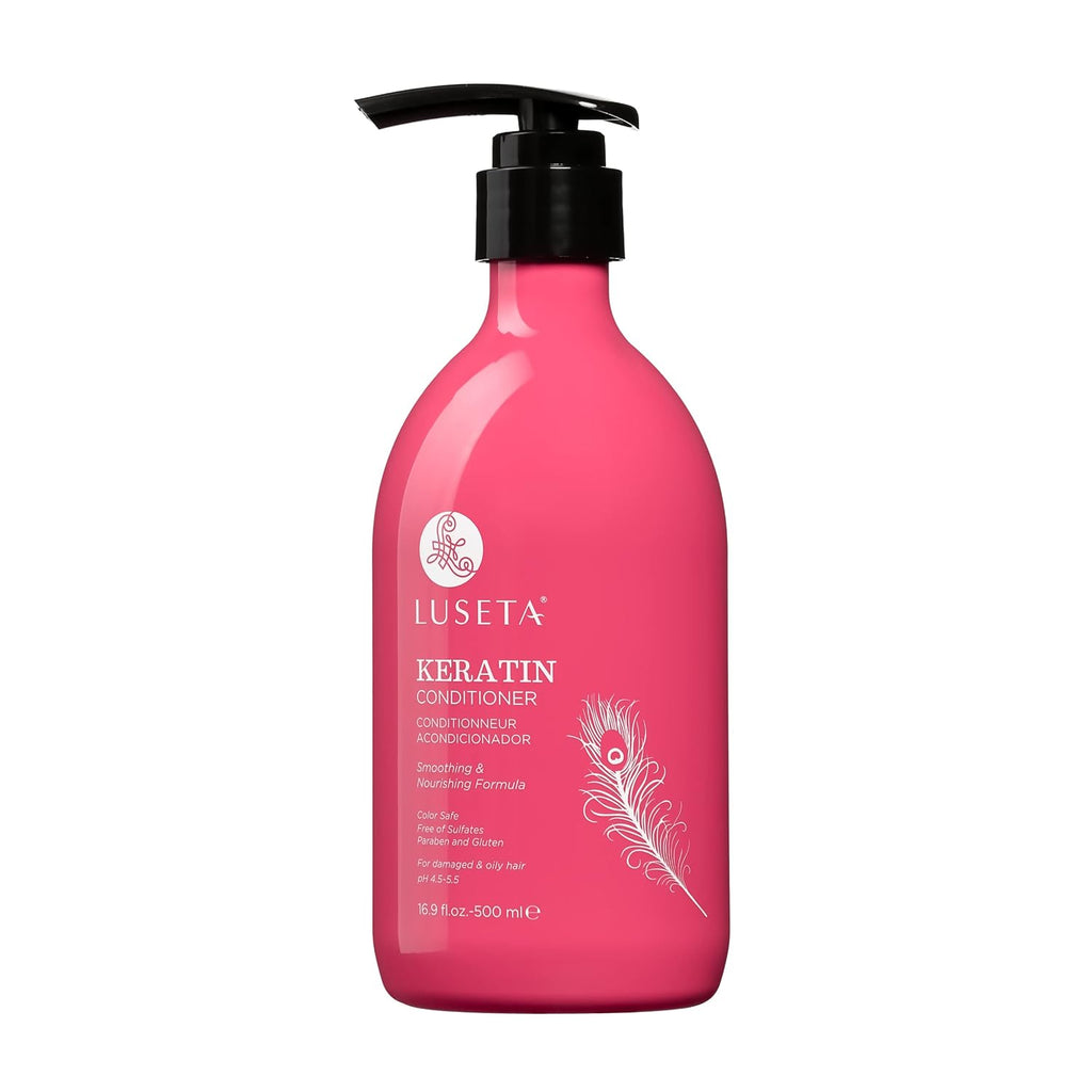 Keratin Conditioner for Damaged Hair – Sulfate Free Conditioner for Frizz Control, Split End Repair, Strengthening Weak Brittle Hair for Dry Damaged Hair Men Women – 16.9 Fl Oz