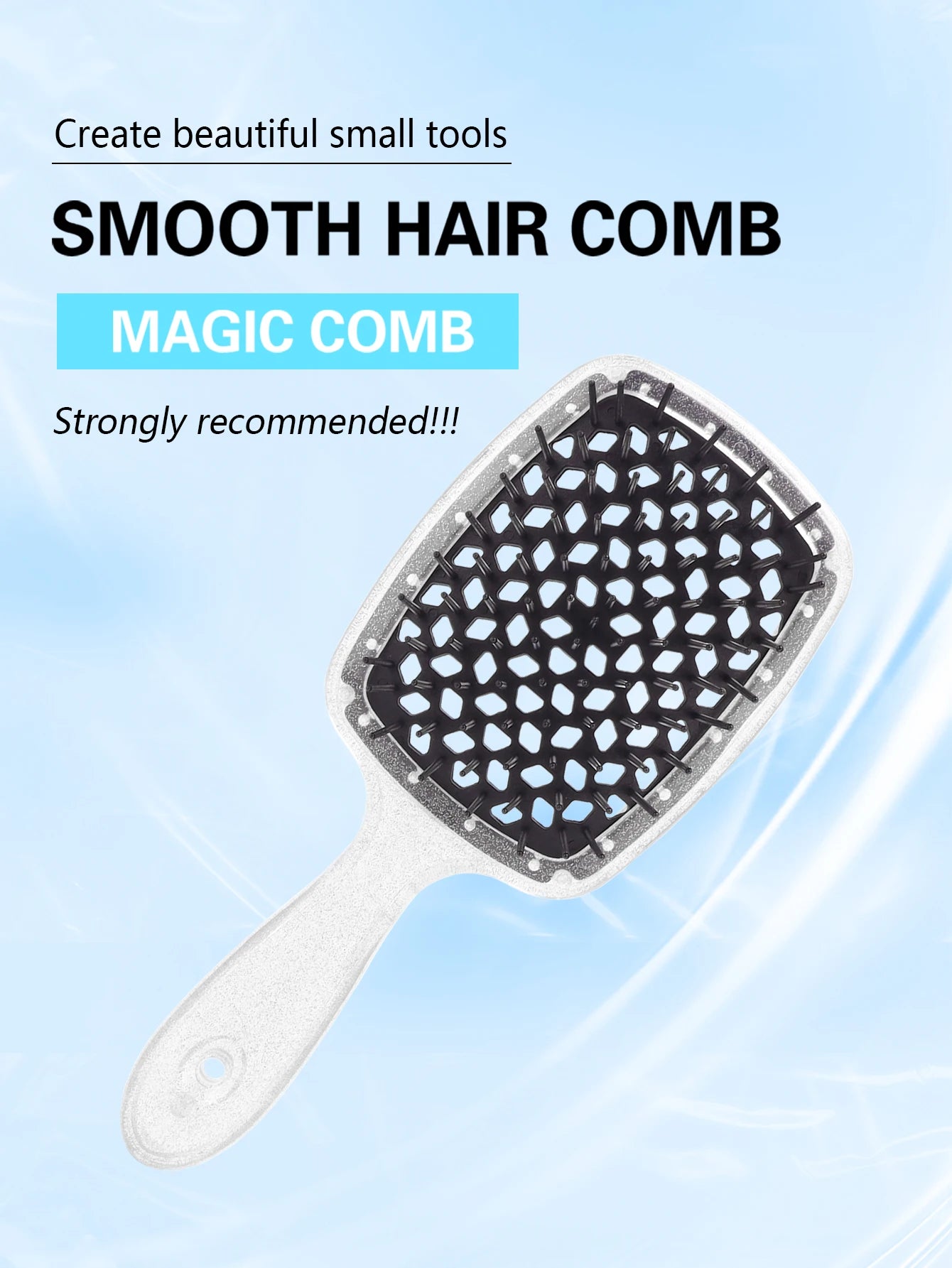 New Air Cushion Comb Tangled Hair Comb Hair Brush Massage Anti-Static Hollow Out Wet Hair Brushes Barber Sequins Styling Tool