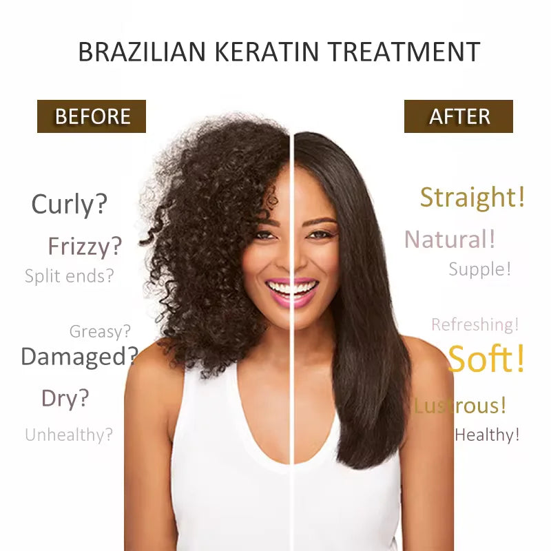 Keratin Straightening Treatment Brazilian Keratin Hairs Treatment Curly Repair Smoothing Hair Care Lavender Salon Products