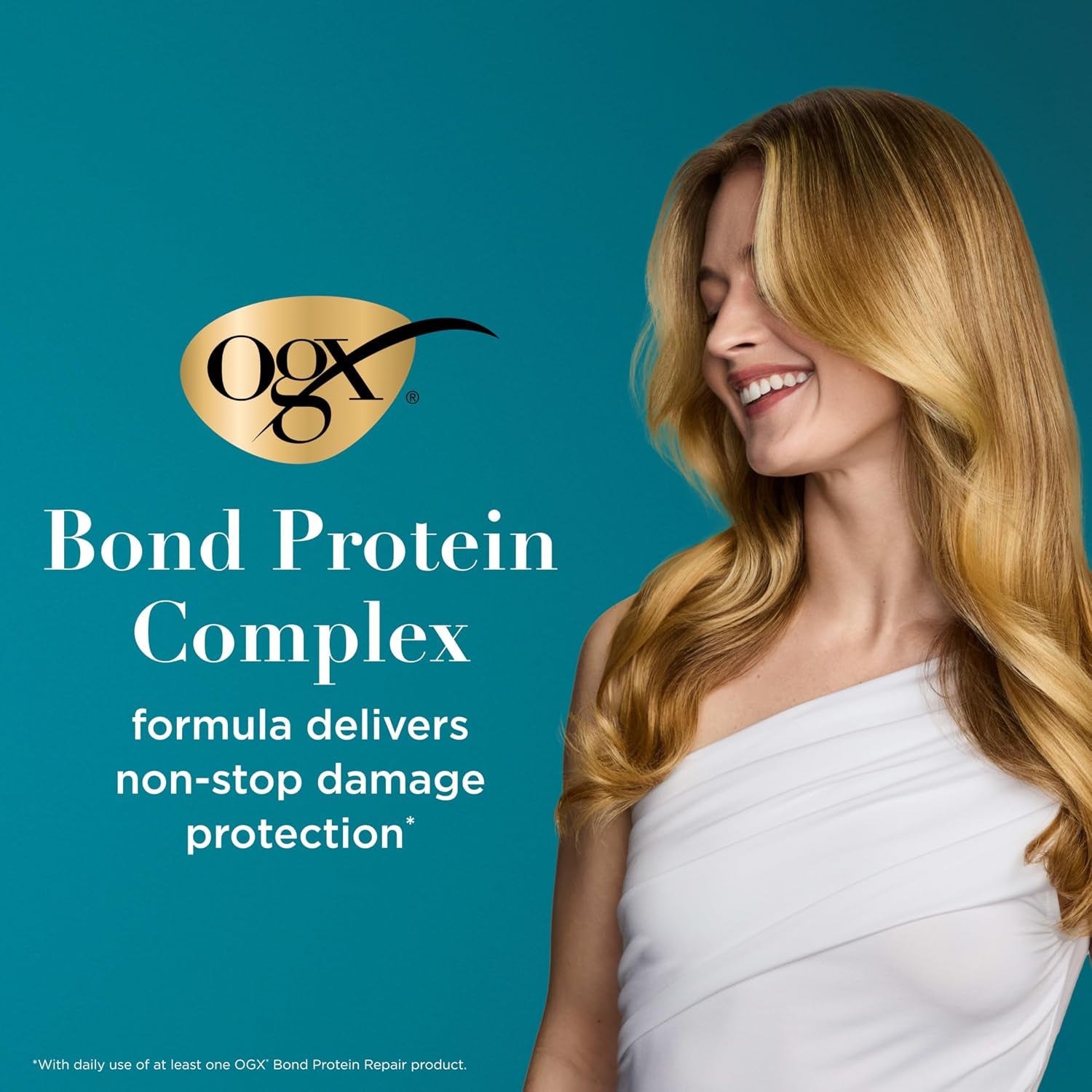 OGX Repair & Protect Bond Protein Repair Conditioner, Lightweight Conditioner Targets Damaged Areas of Hair, Formulated without Parabens, Sulfate-Free Surfactants, 13 Fl. Oz, (Pack of 2)