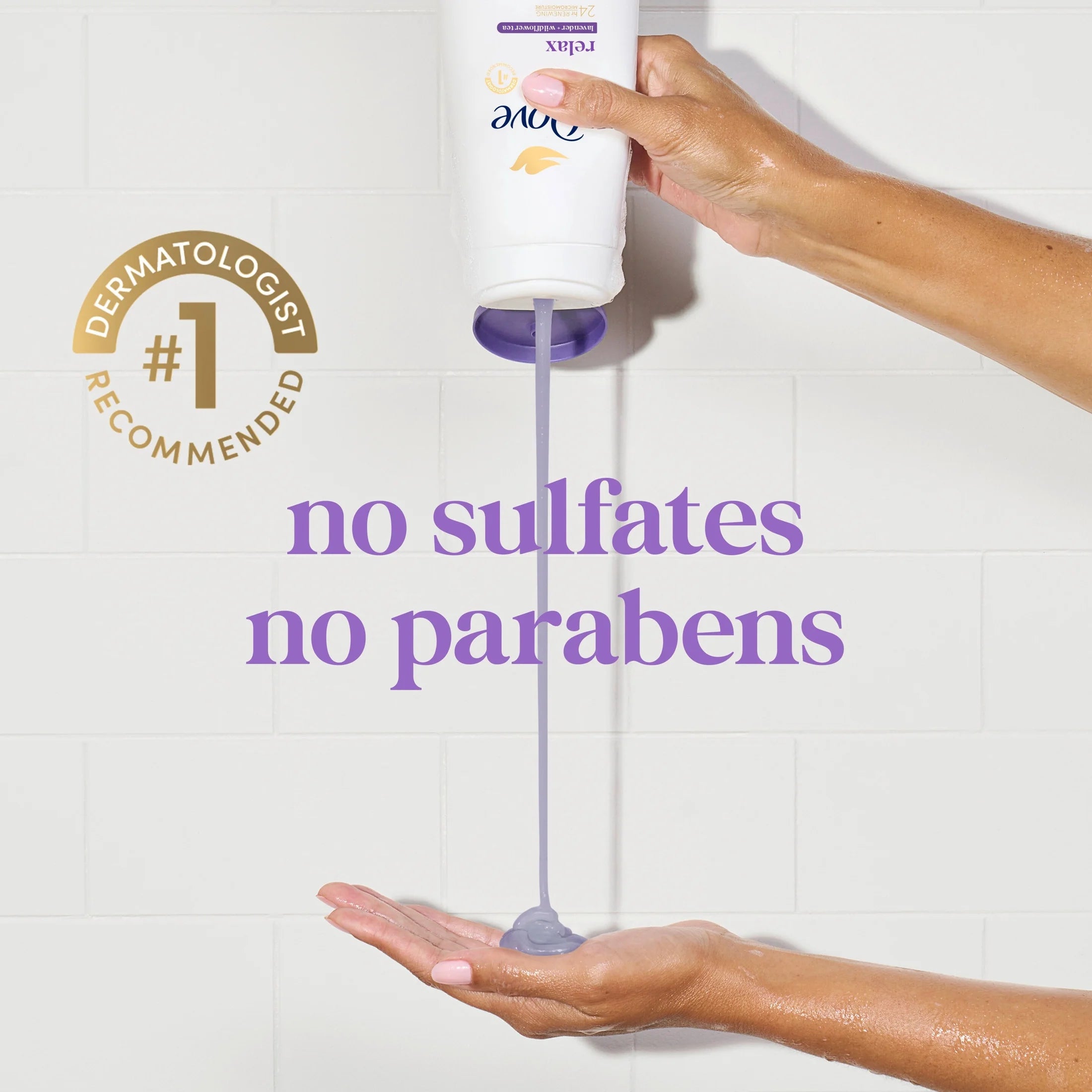(3 Pack)  Body Wash with Pump for 24Hr Lotion-Soft Skin Relax Lavender Oil & Chamomile Moisturizing Skin Cleanser with No Sulfates No Parabens ,30.6 Fl Oz