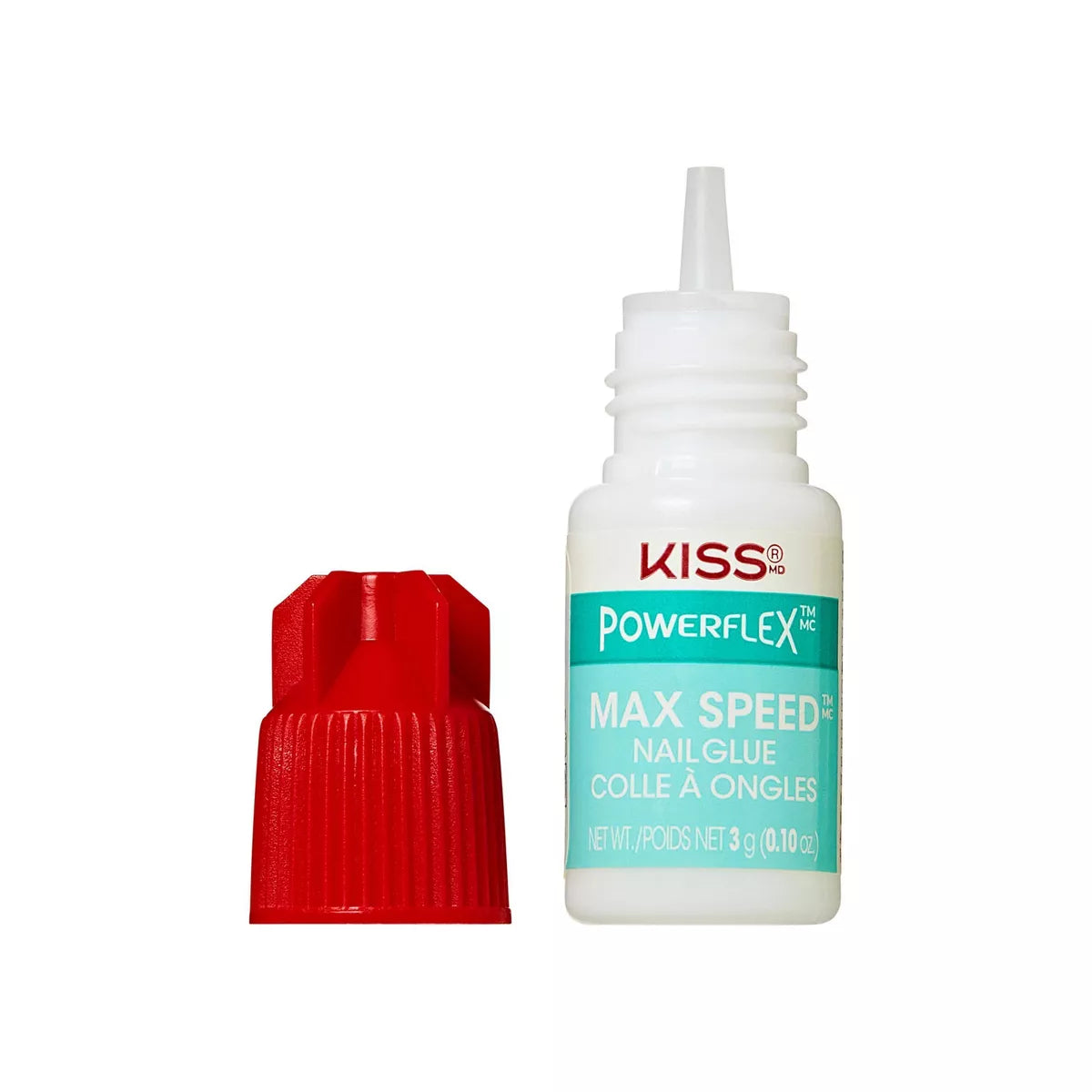 Kiss Powerflex Maximum Speed Superior Strength Press on Nail Glue - 0.10Oz