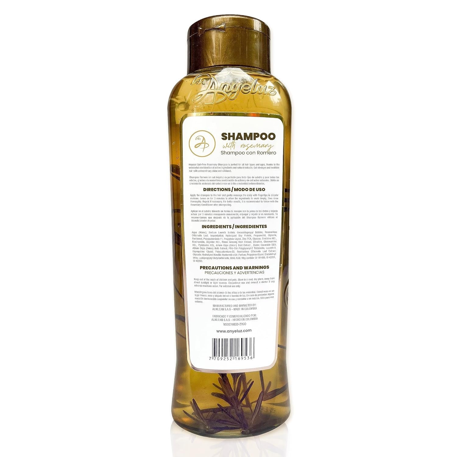 Kit Duo Rosemary Shampoo + Mini Travel Size, with Onion Extract, Hyaluronic Acid and Rosemary