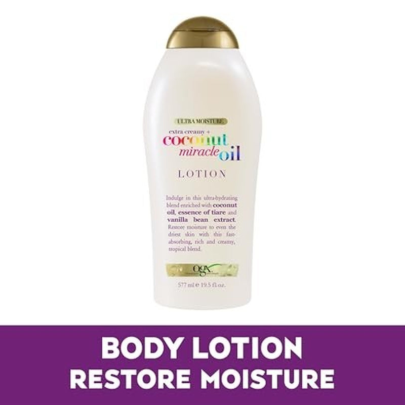 OGX Extra Creamy Coconut Miracle Oil Body Lotion Hydrating Moisturizer