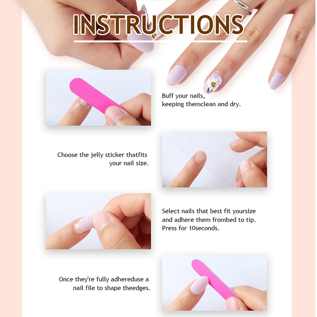 White French Tip Press on Nails Medium Almond Fake Nails with 3D Bow Acrylic Nails Design Cute Glue on Nails French False Nails Artificial Gold Line Stick on Nails Kit for Women Nail Decoration 24Pcs