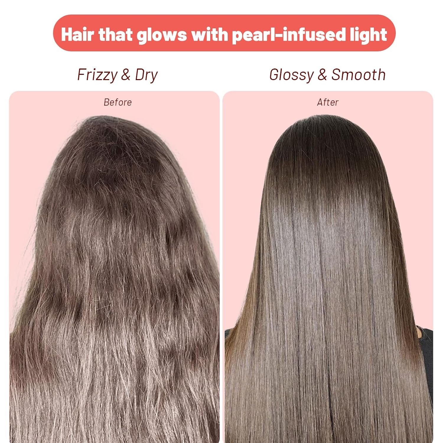 Glossing Pearl Shampoo and Conditioner Set 2 * 16.9 Fl Oz | Shine Boosting Sulfate Free for Color Treated Hair, Argan Oil Moisturizing Frizz Control Smoothing for Dry Damaged Hair