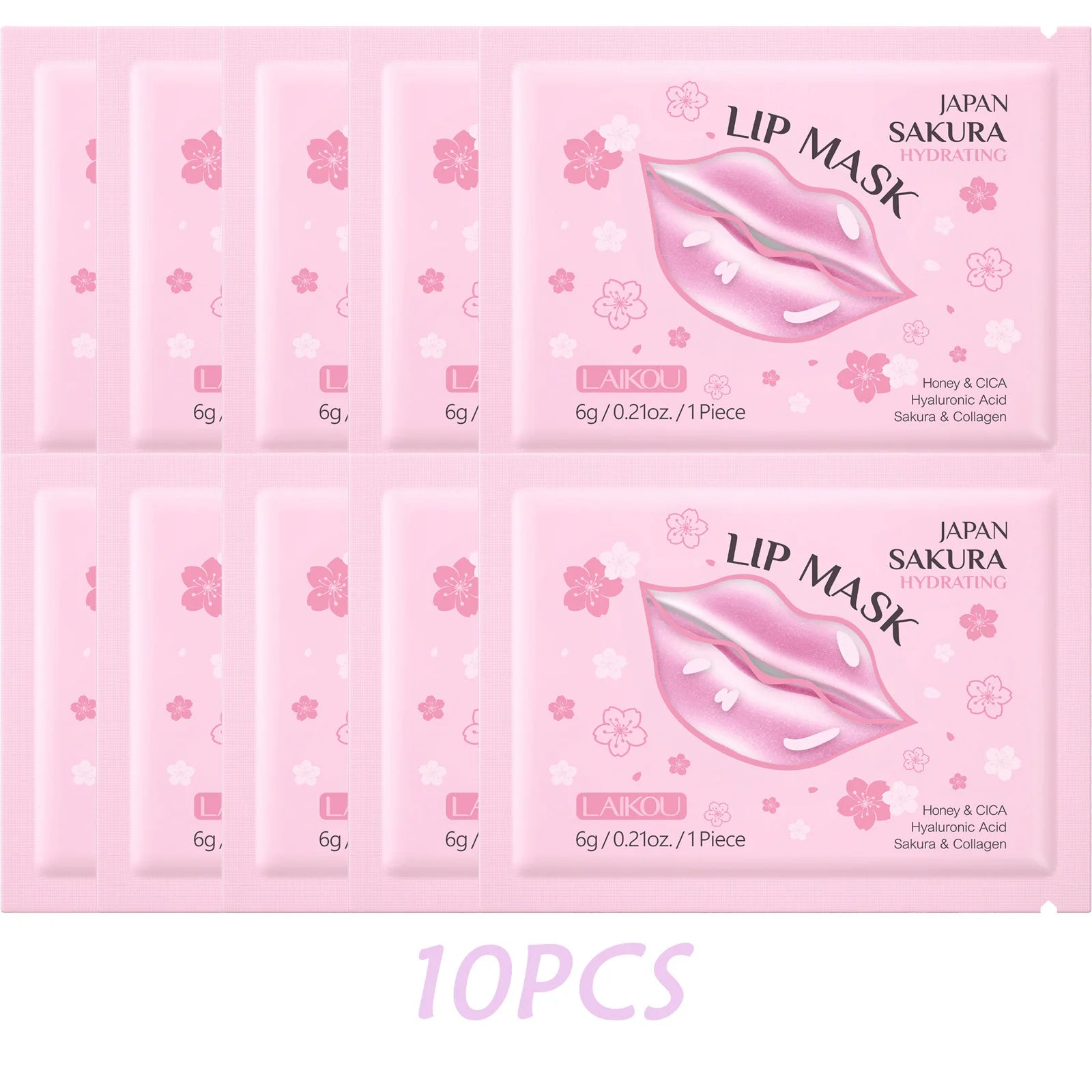 Cherry Blossom Lip Mask Moisturizing anti Wrinkle Nourishing Beauty Lips Moisturizer Lip Patches Gel Pads Skin Care