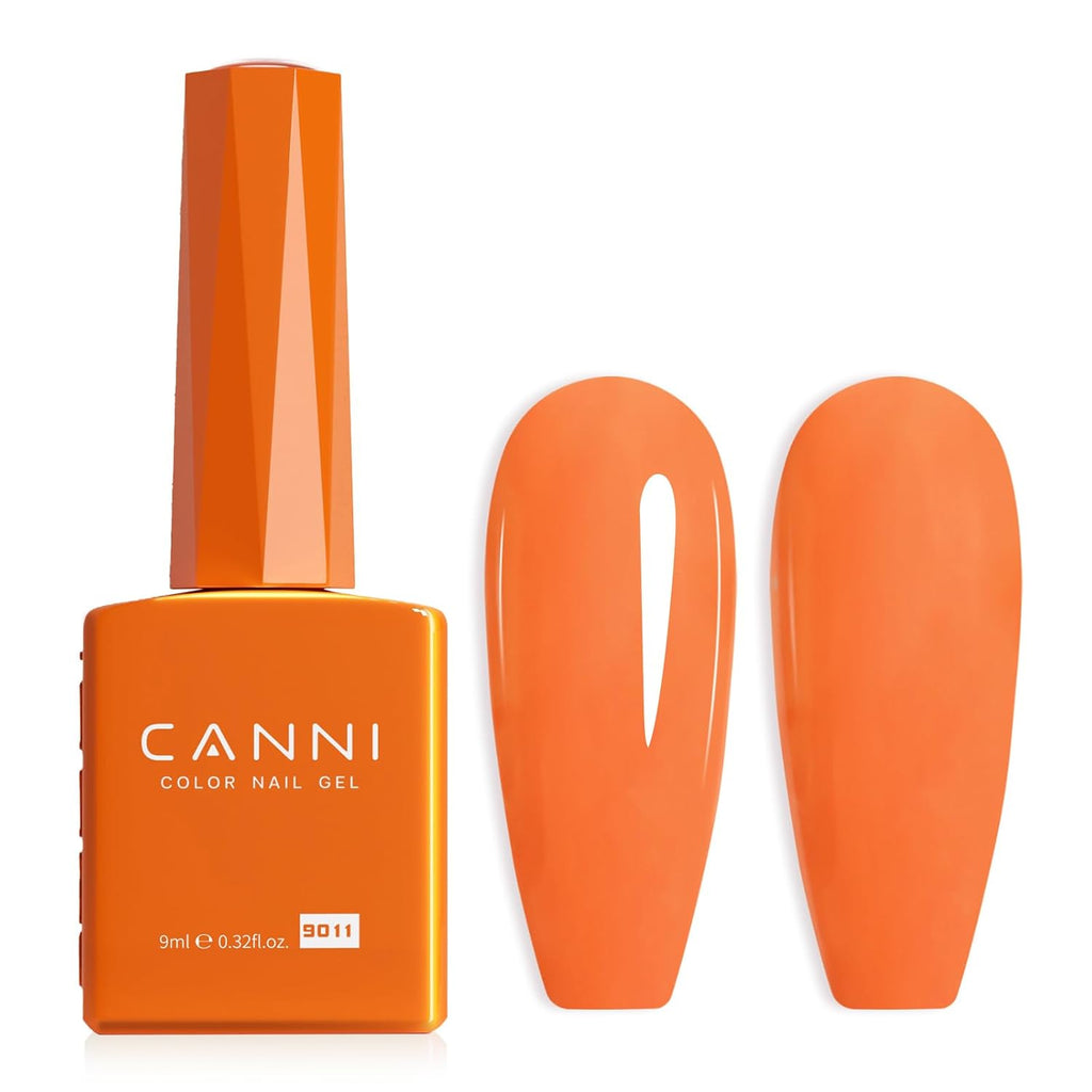 Bright Orange Gel Nail Polish, 1Pcs Orange Gel Polish Color High Gloss Soak off U V Nail Manicure Salon DIY
