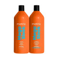 Matrix Mega Sleek Shampoo and Conditioner Set - Smoothing and Moisturizing, Anti-Frizz, Detangling, for All Dry, Damaged & Frizzy Hair Types, Nourishes with Shea Butter, Vegan