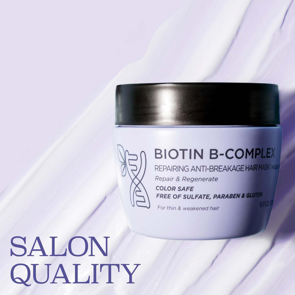 Luseta Biotin B-Complex Strengthening Hair Mask for Thin Hair 16.9 Oz | Deep Conditioning, Helps Reduce Breakage, Fuller-Looking Hair, Adds Volume, Easy Detangling, Soft Smooth Finish