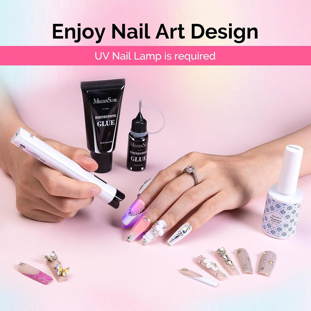Handheld UV Light for Gel Nails and Nail Rhinestone Glue, ART01R Cordless Gel X Nail Lamp Rechargeable with LCD Display Flash Cure Nail Dryer for Nail Art Design Decoration DIY at Home