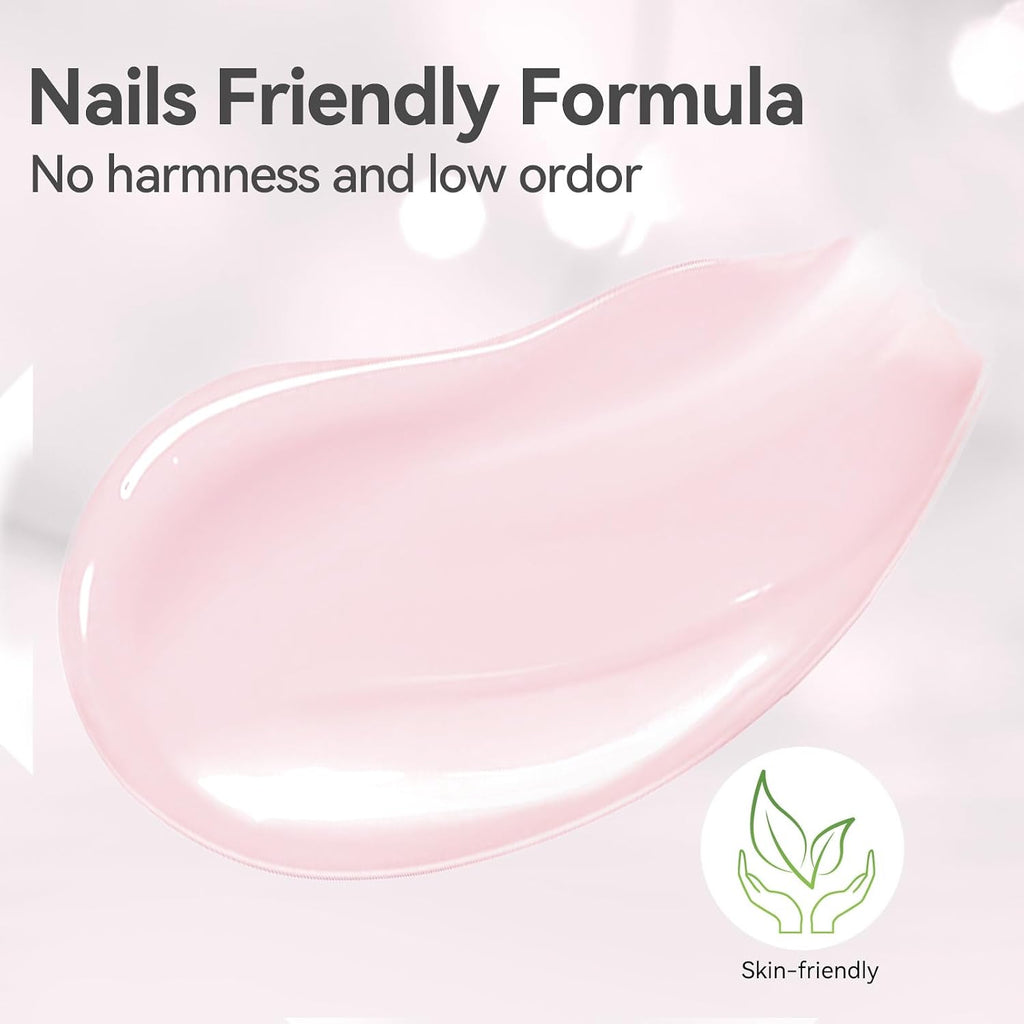 Builder Gel for Nails,8-In-1 Sheer Pink Builder Nail Gel