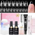 Beetles Gel Nail Kit Flat-X, Almond Short, 320Pcs 16 Sizes Nail Tips