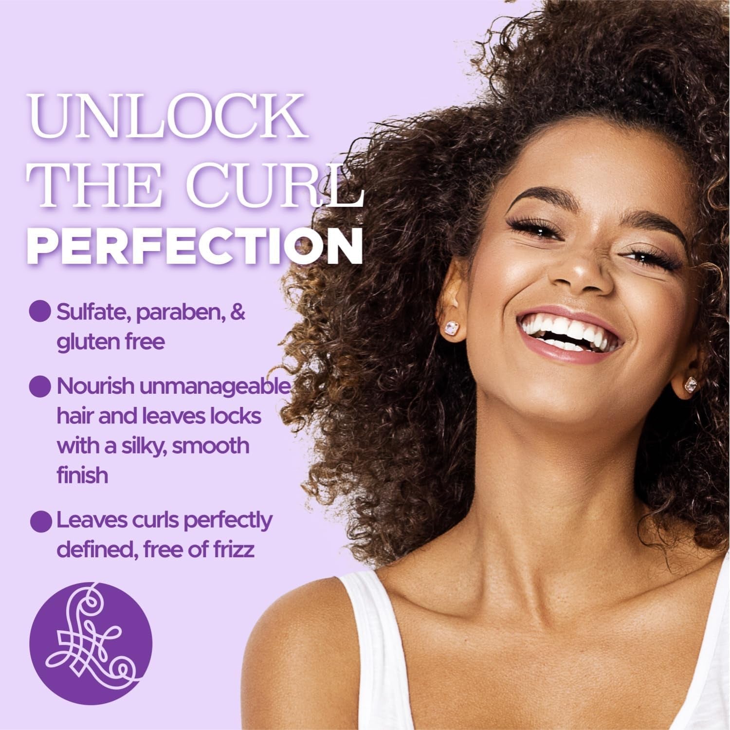 Luseta Curly Hair Shampoo and Conditioner Set - Define Curls and Restore Bounce with Coconut Oil for Waves and Curls, Intensely Moisturizing, Color Safe and Sulfate Free