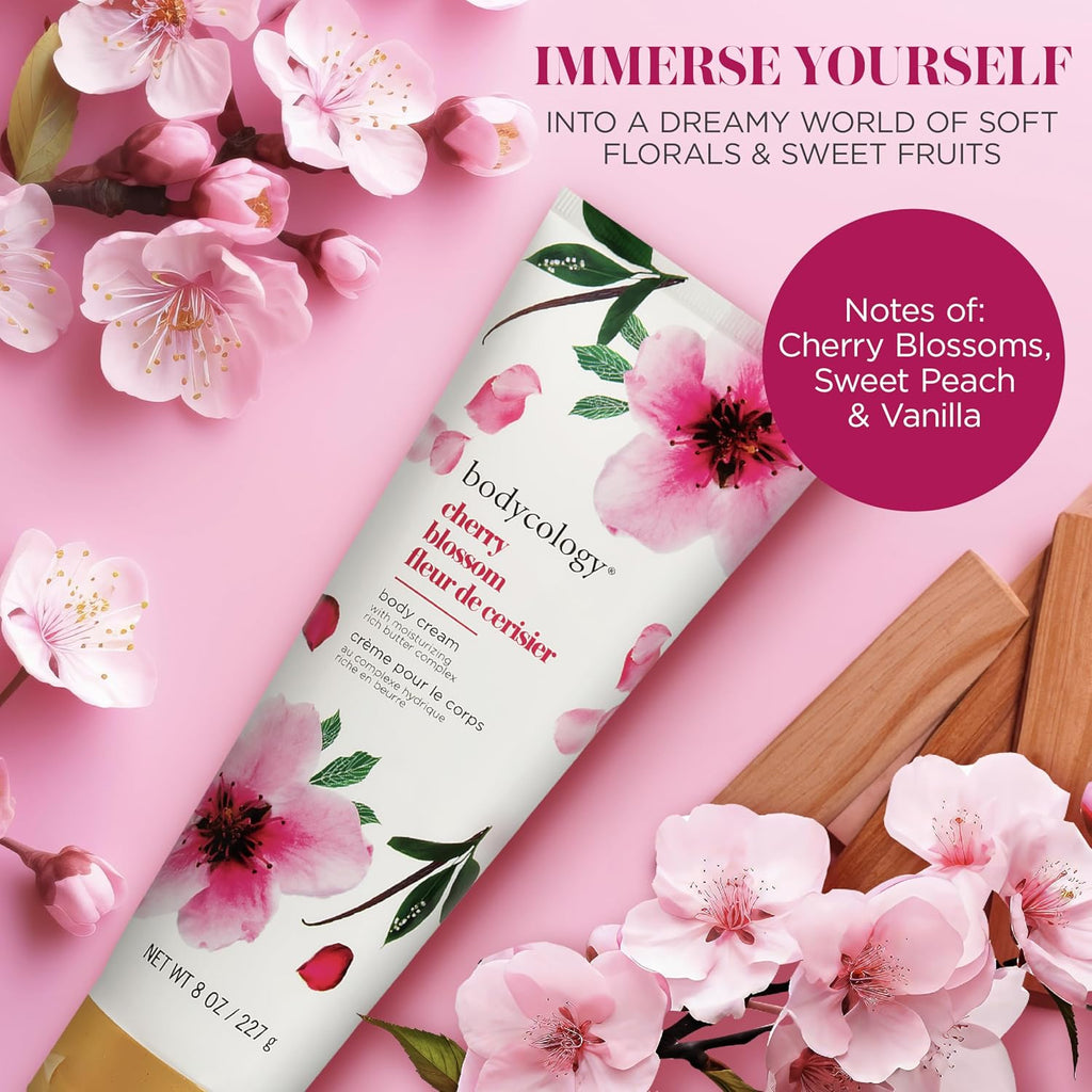 Shea Butter Body Cream, Cherry Blossom, 8 Oz