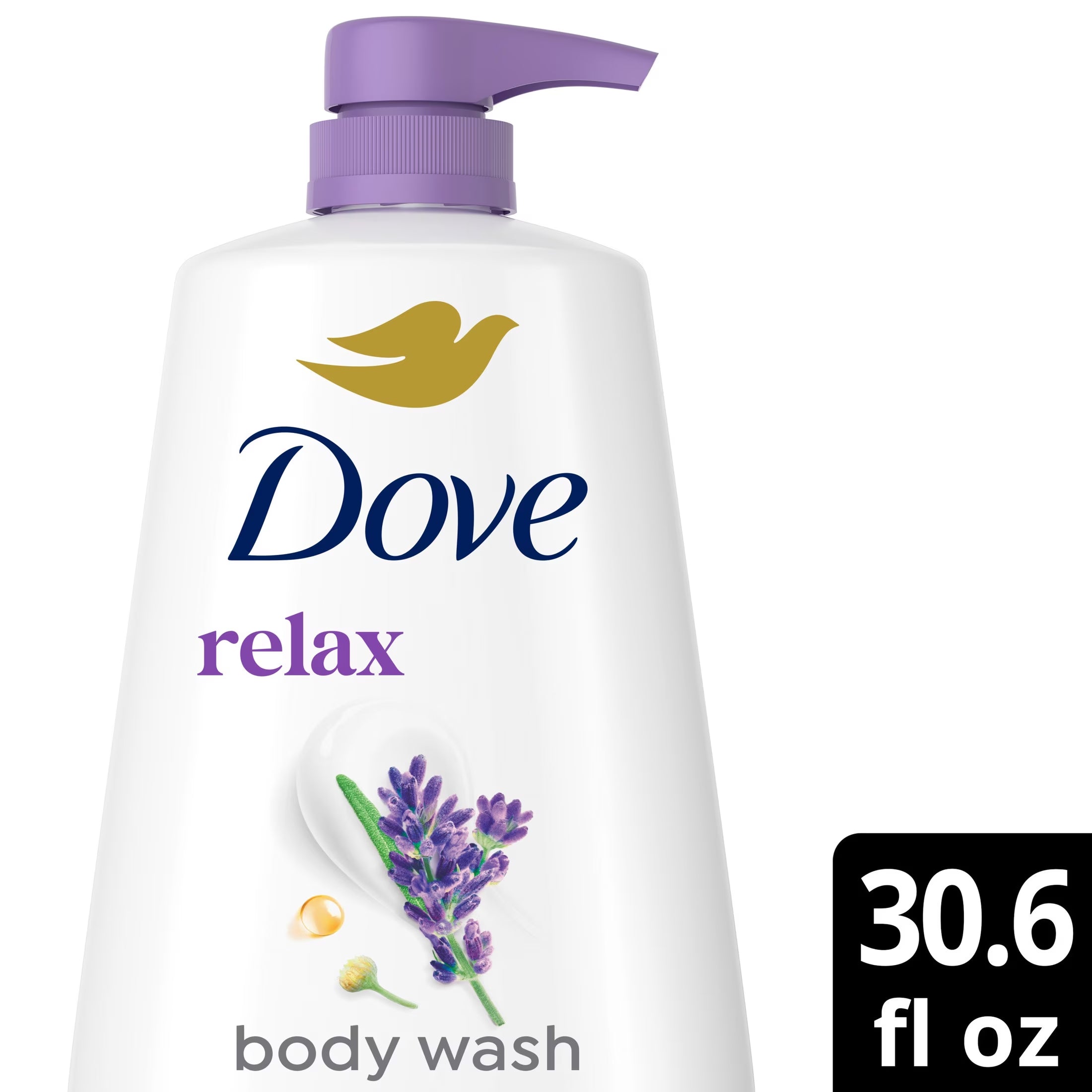 (3 Pack)  Body Wash with Pump for 24Hr Lotion-Soft Skin Relax Lavender Oil & Chamomile Moisturizing Skin Cleanser with No Sulfates No Parabens ,30.6 Fl Oz