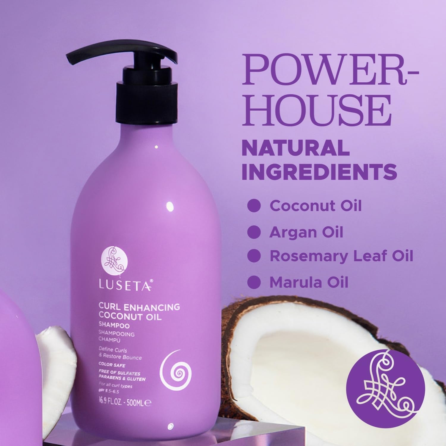 Curl Enhancing Shampoo Nourishing and Moisturizing for Curly Hair, Repair Damaged Hair, Restore Bounce 16.9 Oz, Gluten Free, Sulfate Free