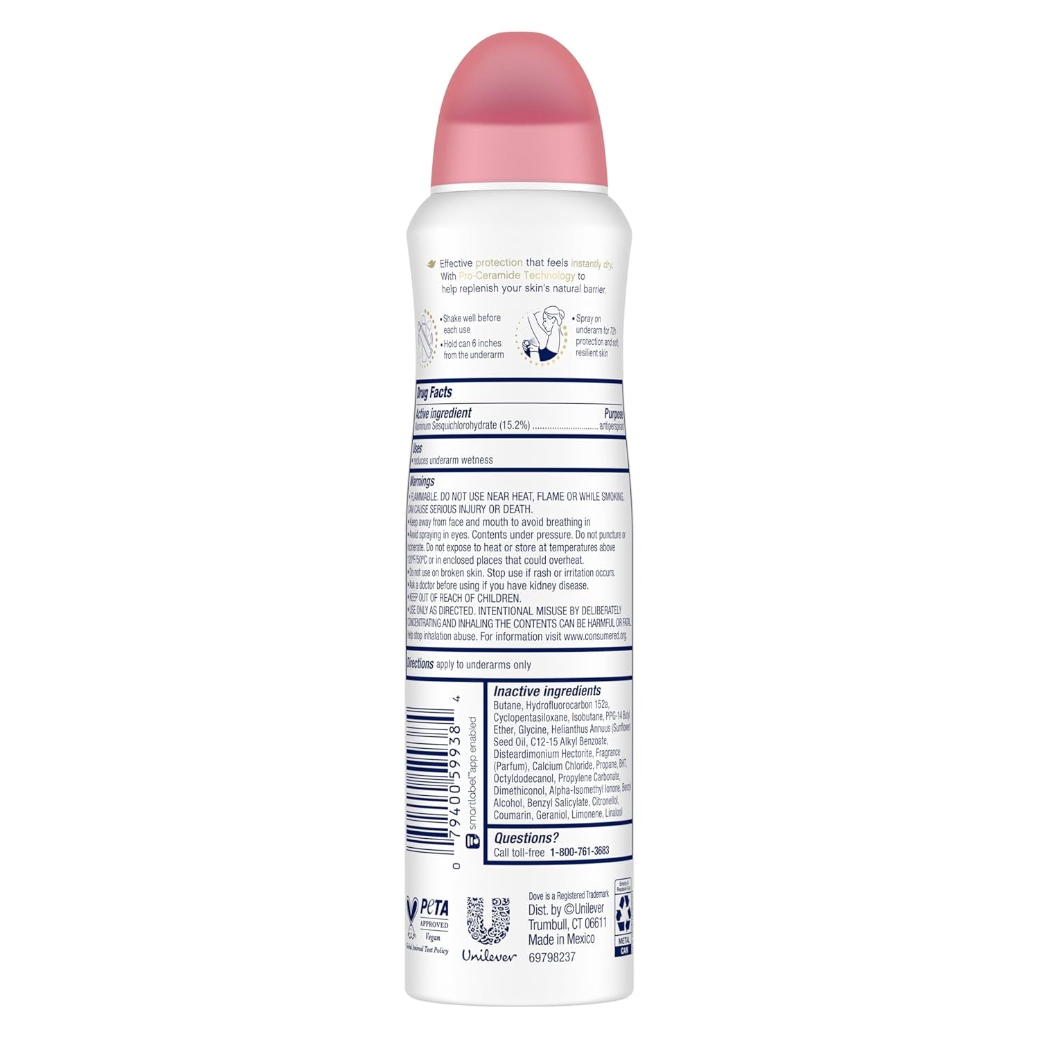 Dove Advanced Care Antiperspirant Deodorant Spray Powder Soft 3 Count to Help Skin Barrier Repair after Shaving 72 Hour Antiperspirant Deodorant for Soft Underarms with Boosted Ceramide Levels 3.8 Oz