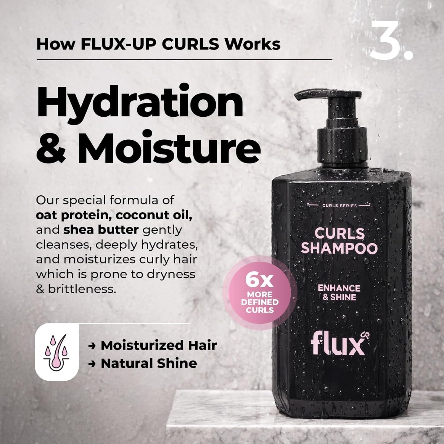 Curly Hair Shampoo & Conditioner Set – Hydrating Curl Shampoo & Conditioner for Curly & Wavy Hair for Women & Men – Sulfate-Free Frizz Control & Moisture for Defined, Softer Curls – 17 Fl Oz