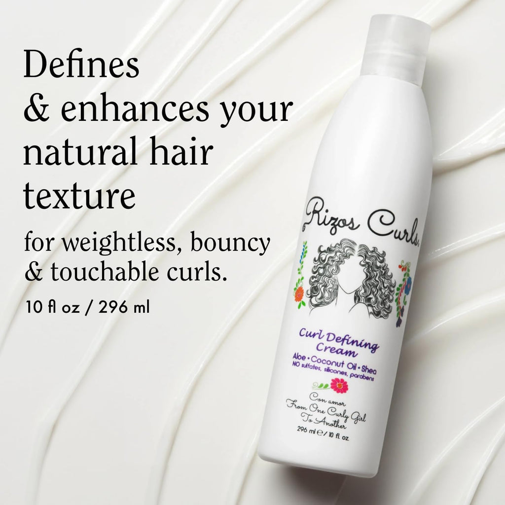 Curl Defining Cream for Wavy, Curly, Coily Hair – Frizz Control, Defines, Softens, Moisturizes, Adds Shine for 1A–4C Hair Types – Sulfate & Paraben
