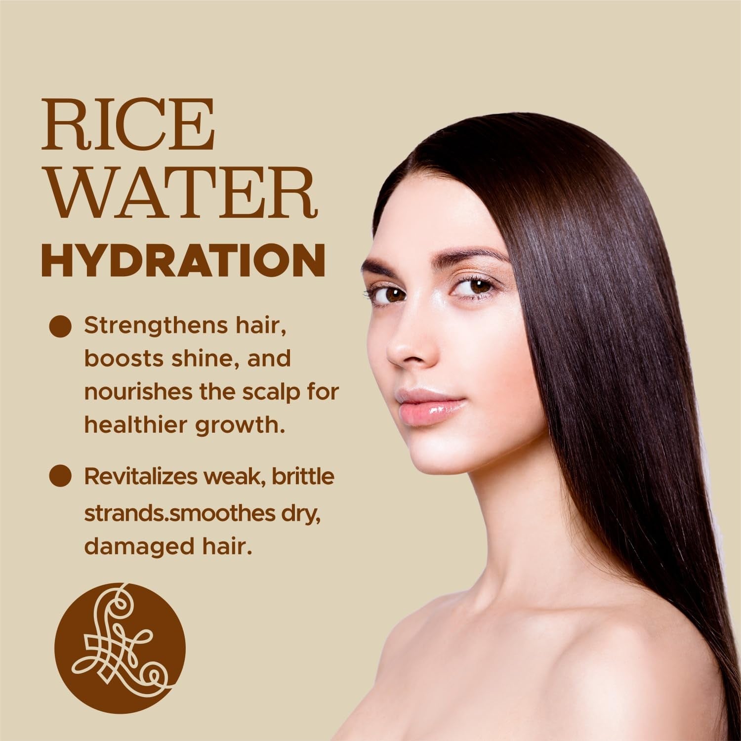 Luseta Rice Water Shampoo and Conditioner Set Strengthening & Nourishing Revitalizes Shine for All Hair Types Hydrating & Frizz Control for Women and Men 33.8Oz*2