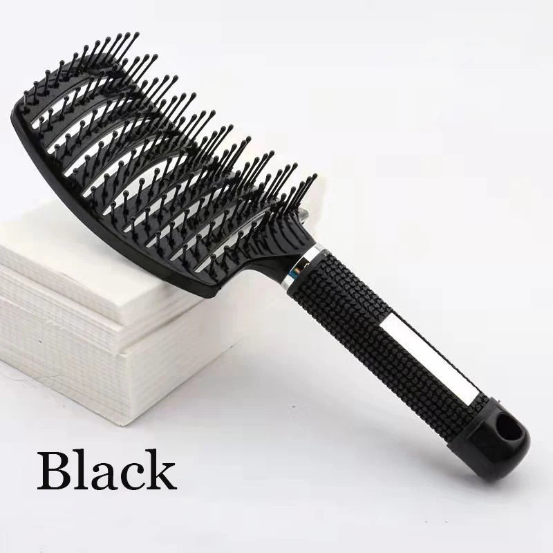 Hair Scalp Massage Comb Nylon Hairbrush Anti-Static Wet Curly Detangle Hair Brush Girls Salon Hairdressing Styling Brush Tool