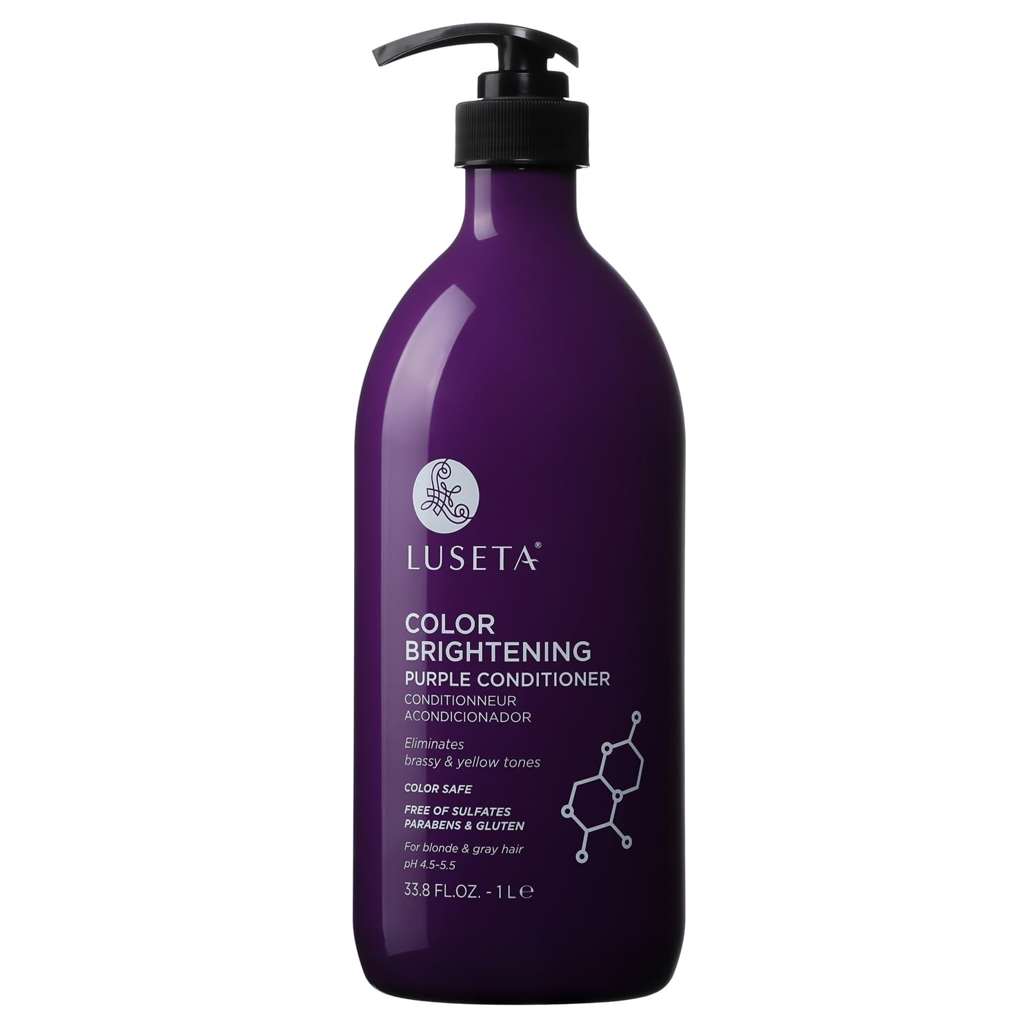 Luseta Purple Conditioner for Colored, Grey and Blonde Women'S Hair - 33.8Oz, Best for Curly and Damaged Hair, Sulfate & Paraben Free