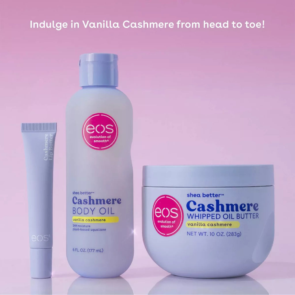 Eos Shea Better Cashmere Body Oil - Vanilla Cashmere - 6 Fl Oz: Moisturizing, Whole Body Use, for Normal Skin