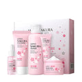 7Pcs Facial Skin Care Set Gentle Skin Cleaning Travel Skincare Set for Girls W/ Cleanser Toner Face Serum Cream Eye Cream