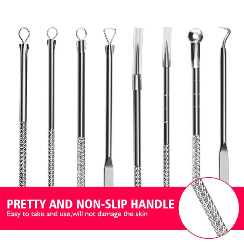 4Pc/Set Acne Blemish Remover Blackhead Extractor Black Dots Cleaner Needles Set Black Spots Pore Cleanser Tool